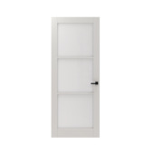 Lundia binnendeur Frama Tre 2D01 mat glas wit gegrondverfd opdek links 93 x 231,5 cm