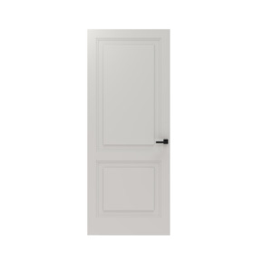 Lundia binnendeur Vika Tva BA02 RAL 9010 gelakt opdek links 88 x 211,5 cm