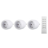 Handson draadloze stekkerschakelaar met 3 stekkers en afstandsbediening