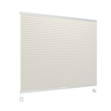 GAMMA dubbel plisségordijn draaikiepraam kunststof of aluminium 8221 creme verduisterend op maat