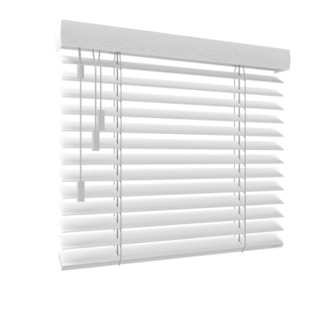GAMMA houten jaloezie gewoon raam 6115 bamboe wit 50mm  op maat