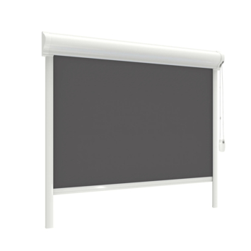 GAMMA rolgordijn draaikiepraam kunststof of aluminium 1163 zwart verduisterend op maat