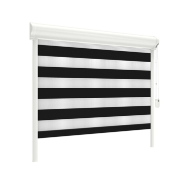 GAMMA duo rolgordijn draaikiepraam kunststof of aluminium 4030 zwart lichtdoorlatend op maat