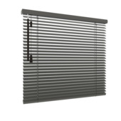 GAMMA houten jaloezie draaikiepraam kunststof of aluminium 6011 donker taupe 25mm  op maat