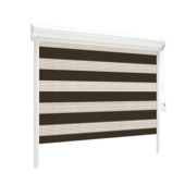 GAMMA duo rolgordijn draaikiepraam kunststof of aluminium 4021 donker bruin lichtdoorlatend op maat