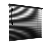 GAMMA houten jaloezie draaikiepraam kunststof/aluminium 6009 zwart 25 mm