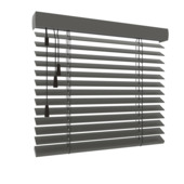 GAMMA houten jaloezie gewoon raam 6135 donker taupe 50mm  op maat