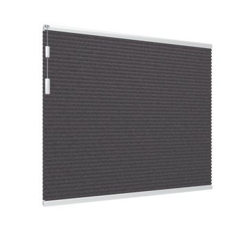 GAMMA dubbel plisségordijn gewoon raam 8235 zwart lichtdoorlatend op maat