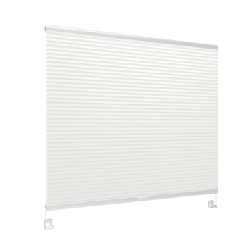 GAMMA dubbel plisségordijn draaikiepraam kunststof of aluminium 8236 wit lichtdoorlatend op maat