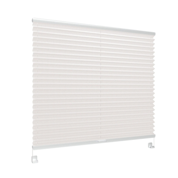 GAMMA enkel plisségordijn draaikiepraam kunststof of aluminium 7225 wit lichtdoorlatend op maat