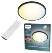 Philips plafonniere Valen LED dimbaar zwart 16W