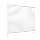 GAMMA enkel plisségordijn draaikiepraam kunststof of aluminium 7221 wit lichtdoorlatend op maat