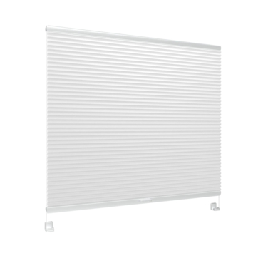GAMMA dubbel plisségordijn draaikiepraam kunststof of aluminium 8219 wit verduisterend op maat