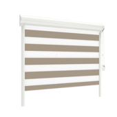 GAMMA duo rolgordijn draaikiepraam kunststof of aluminium 4027 taupe lichtdoorlatend op maat