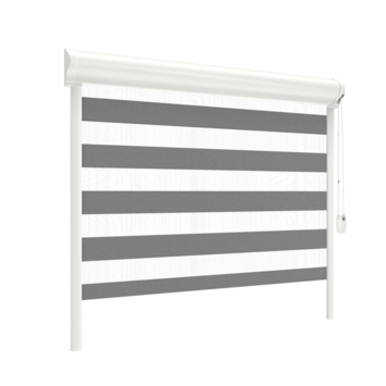 GAMMA duo rolgordijn deels verduisterend draaikiepraam kunststof/aluminium 4102 grijs