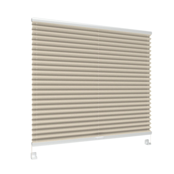 GAMMA enkel plisségordijn lichtdoorlatend draaikiepraam hout 7135 taupe