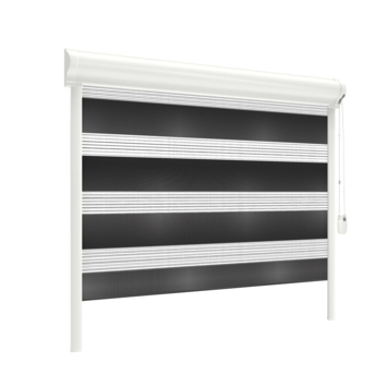 GAMMA duo rolgordijn deels verduisterend draaikiepraam kunststof/aluminium 4007 zwart