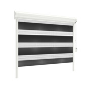 GAMMA duo rolgordijn deels verduisterend draaikiepraam kunststof/aluminium 4007 zwart