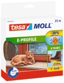 Tesa Tochtband E-profiel zelfklevend 8 jr bruin 25m