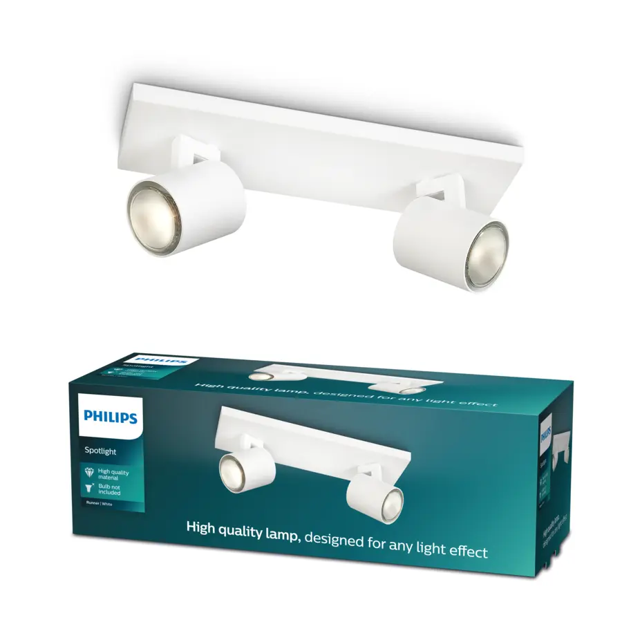 Philips Opbouwspot MyLiving Runner Wit 