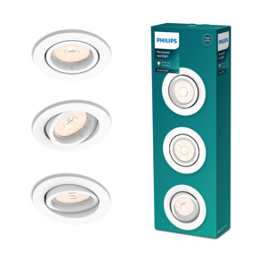 Philips enneper inbouwspot rond 3xGU10 wit 230V