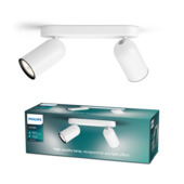 Philips opbouwspot MyLiving Pongee LED Wit 2 x 5.5W