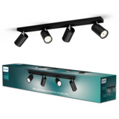 Philips opbouwspot Kosipo 4-lichts zwart