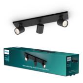 Philips opbouwspots Runner 3-lichts zwart