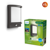 Philips buitenlamp Samondra antraciet met sensor LED 3,8W 800 lm