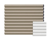 Kleurstaal GAMMA dupli plisségordijn verduisterend beige (kleurnr. 8218) op maat