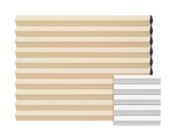 Kleurstaal GAMMA dupli plisségordijn verduisterend beige (kleurnr. 8217) op maat