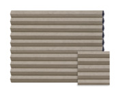 Kleurstaal GAMMA dupli plisségordijn verduisterend donkerbeige (kleurnr. 8224) op maat