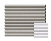 Kleurstaal GAMMA dupli plisségordijn verduisterend grijs (kleurnr. 8225) op maat