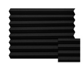 Kleurstaal GAMMA enkel plisségordijn lichtdoorlatend zwart (kleurnr. 7214) op maat