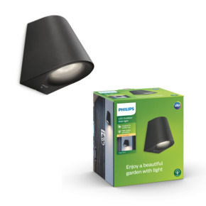 Philips Wandlamp MyGarden Virga LED Zwart 3W