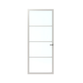 Lundia binnendeur Lumen En 2C03 blank glas wit gegrondverfd opdek links 83 x 201,5 cm inclusief deurbeslag Tord