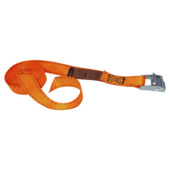 Jumbo spanband oranje  2,5m 25mm met klemgesp