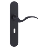 Deurkrukset Bologna sleutelgat 56mm aluminium zwart