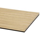 Kleurstaal lattenwand Decowall Acoustic curve naturel eiken 25x30cm