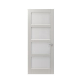 Lundia binnendeur Frama En 2G04 mat facet glas wit gegrondverfd opdek links 93 x 231,5 cm