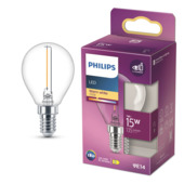Philips LED kogel E14 1W filament helder niet dimbaar