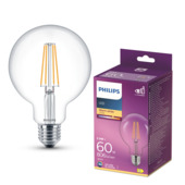 Philips LED globe E27 5,9W filament helder niet dimbaar