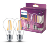 Philips LED peer E27 5,9 W filament helder niet dimbaar 2 stuks