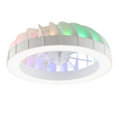Brilliant plafondventilator Fanora met lamp en RGB functie 30W wit