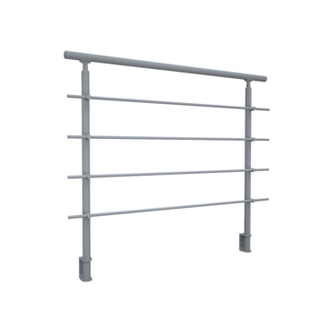 Kit Rondo S Primo fixation latérale longueur 120 cm RAL 7037 gris ...