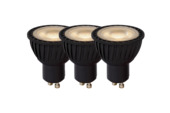 Lucide MR16 LED spot GU10 zwart 5W 320lm warm wit dimbaar 3 stuks