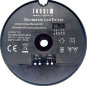 Tradim 12V Dimbare Led Driver Rond 40W