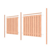 Schutting startpakket Royal Douglas hout geschaafd bruin 3,8 m