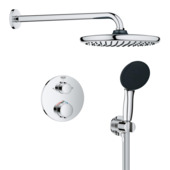 Grohe Precision Thermostat Perfect inbouw douchesysteem met  Vitalio Comfort 250 hoofddouche rond Chroom