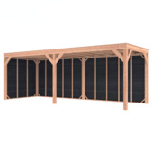 Overkapping Douglas Zwart Zweeds Rabat 695x255cm